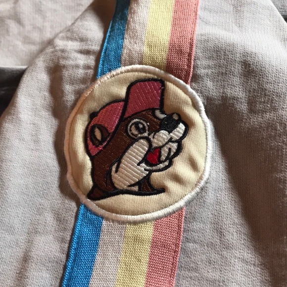 Buc-ees Medium Beaver Pullover Sweatshirt‎ Gray Long Sleeve Embroidered - Picture 7 of 8